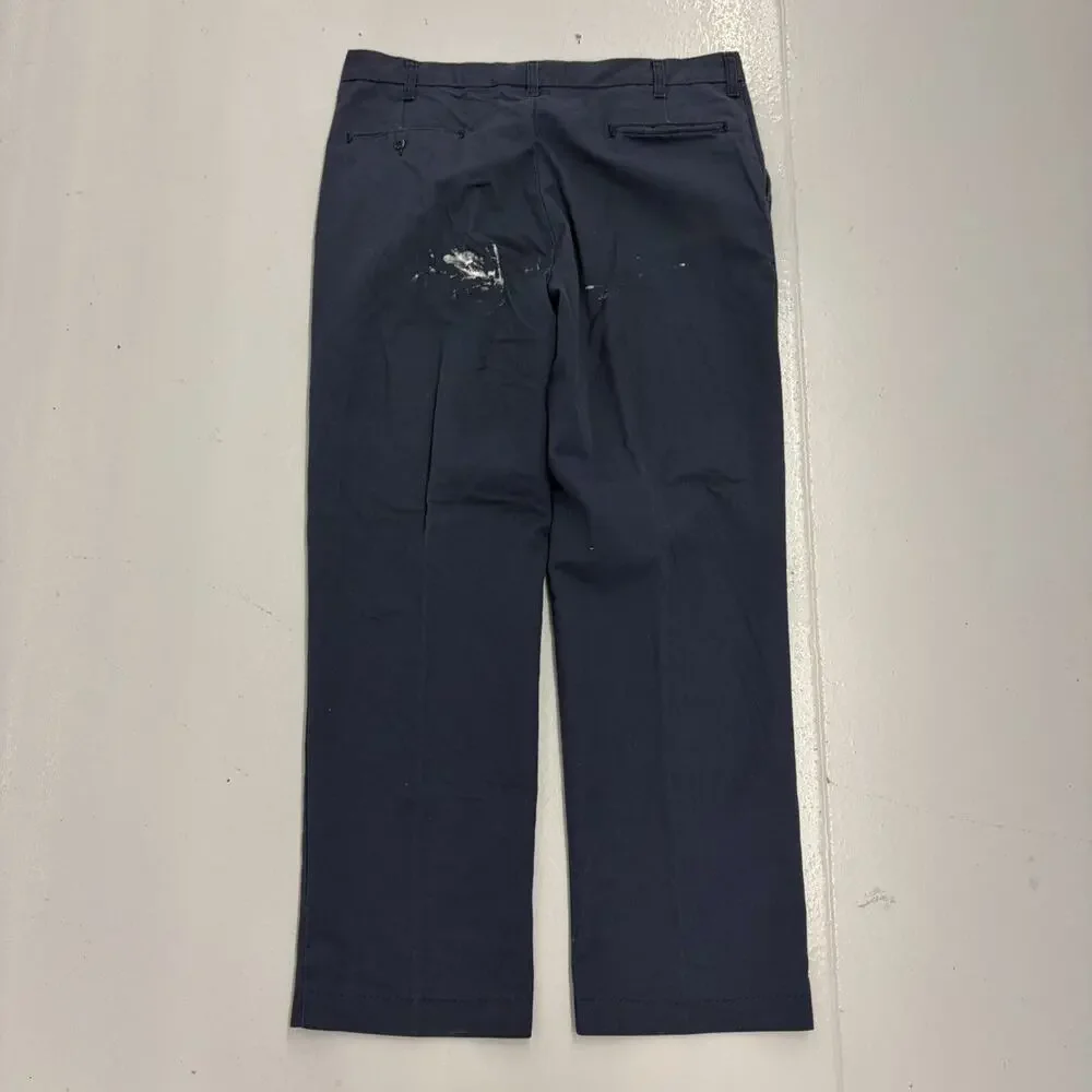 Vintage 80s Cintas Blue Canvas Workwear Chinos 38x31